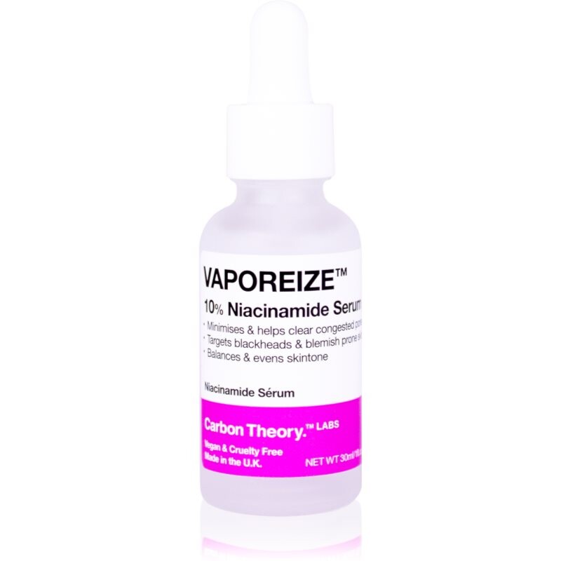 Carbon Theory Vaporeize 10% Niacinamide Serum pleťové sérum s niacínamidom a zinkom 30 ml
