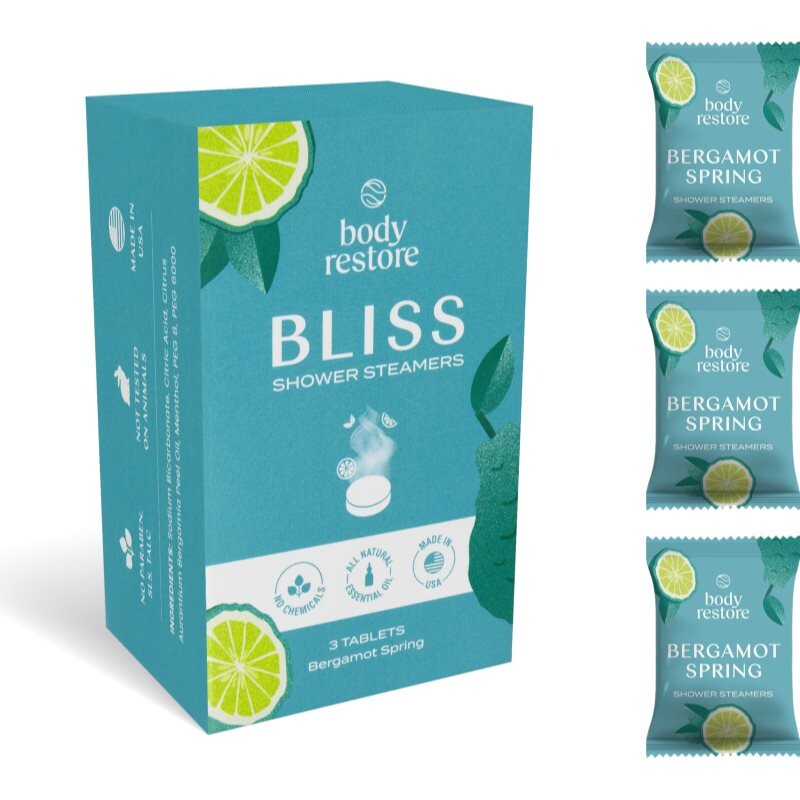 Body Restore Bliss Shower Steamers tablety do sprchy vône Bergamot Spring 3 ks