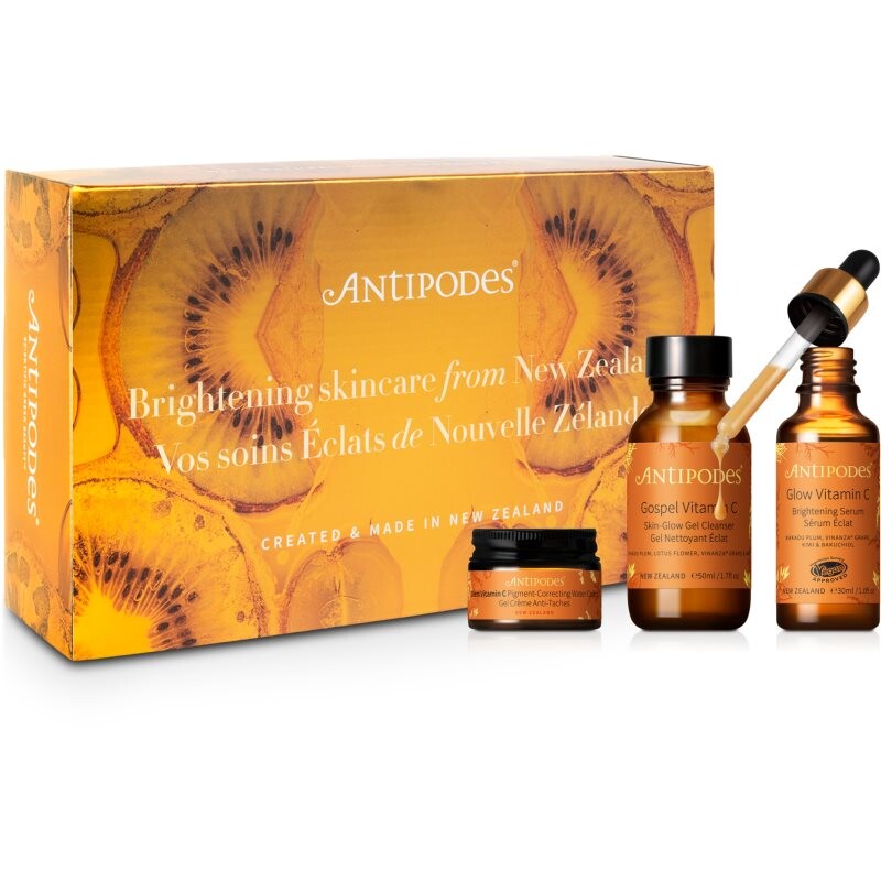 Antipodes Christmas Set Brightening Skincare vianočná darčeková sada pre rozjasnenie pleti