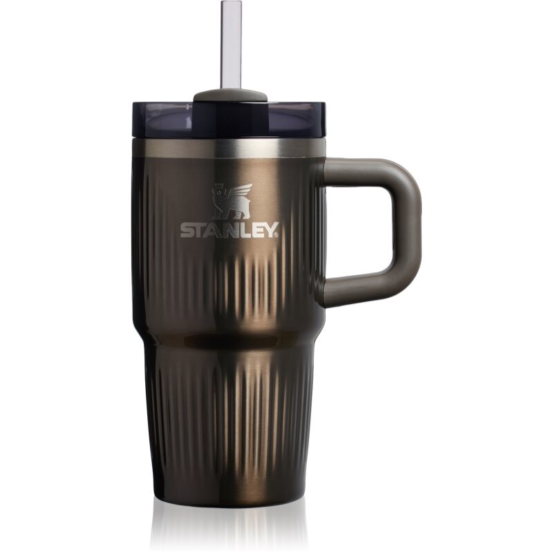 Stanley Quencher H2.O FlowState™ Fluted Tumbler tumbler z nehrdzavejúcej ocele s rúrkou malý Gunmetal Shine 600 ml