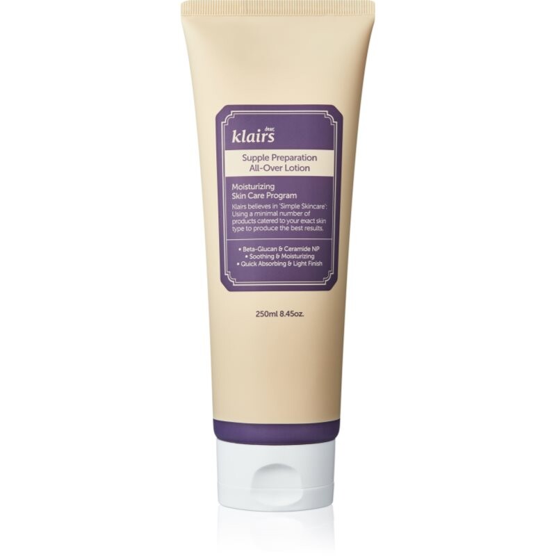 Klairs Supple Preparation All-Over Lotion hĺbkovo hydratačné telové mlieko pre suchú pokožku 250 ml
