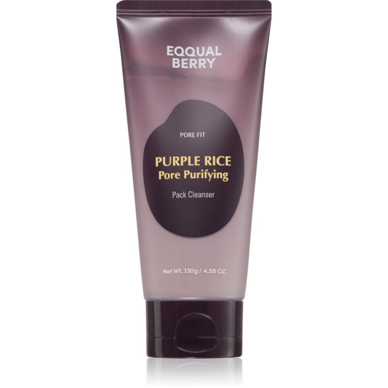 EQQUALBERRY Purple Rice Pore Purifying Pack Cleanser hĺbkovo čistiaca pena s exfoliačným účinkom 130 g