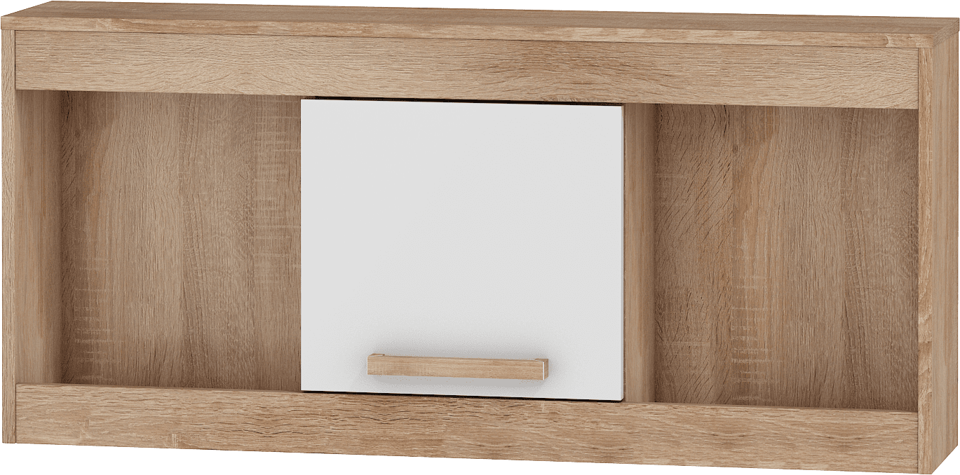 ArtCross Polica MAXIMUS | MXS-21 Farba: Dub sonoma svetlý / biely lesk