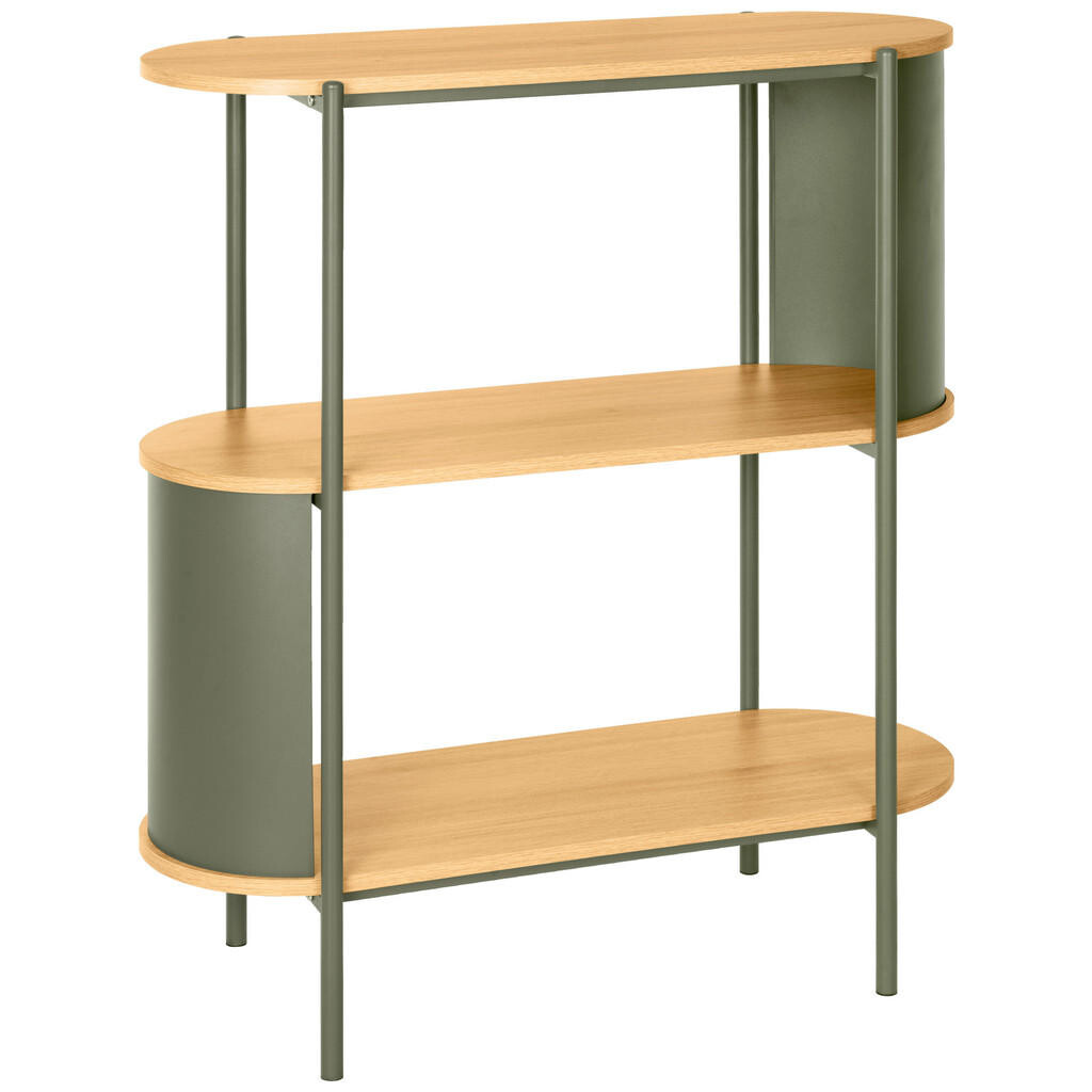 Xora REGÁL, zelená, prírodná farba, železo, 80/95/33,8 cm