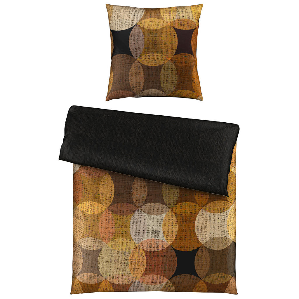 Novel OBOJSTRANNÁ POSTEĽNÁ BIELIZEŇ, satén, hnedá, 155/220 cm