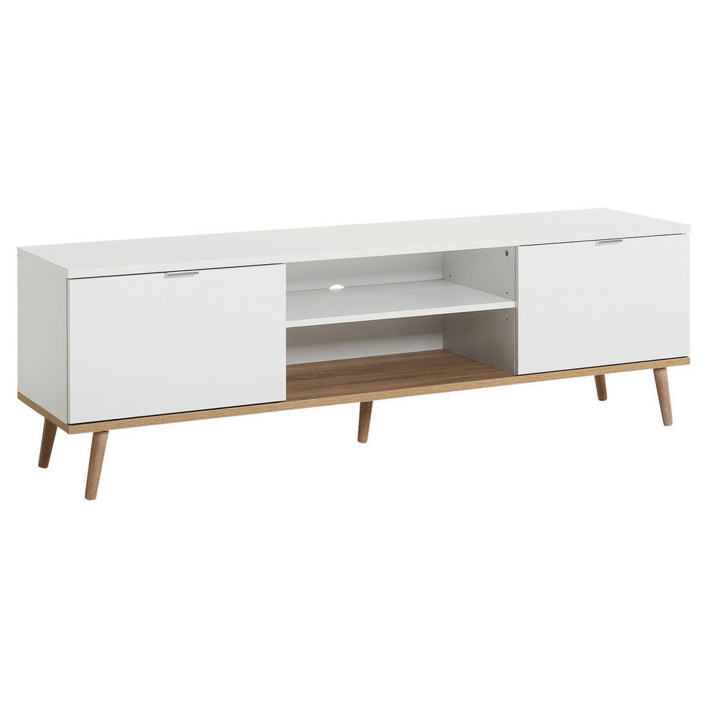 MID.YOU TV DIEL, biela, dub sonoma, 160/50/40 cm