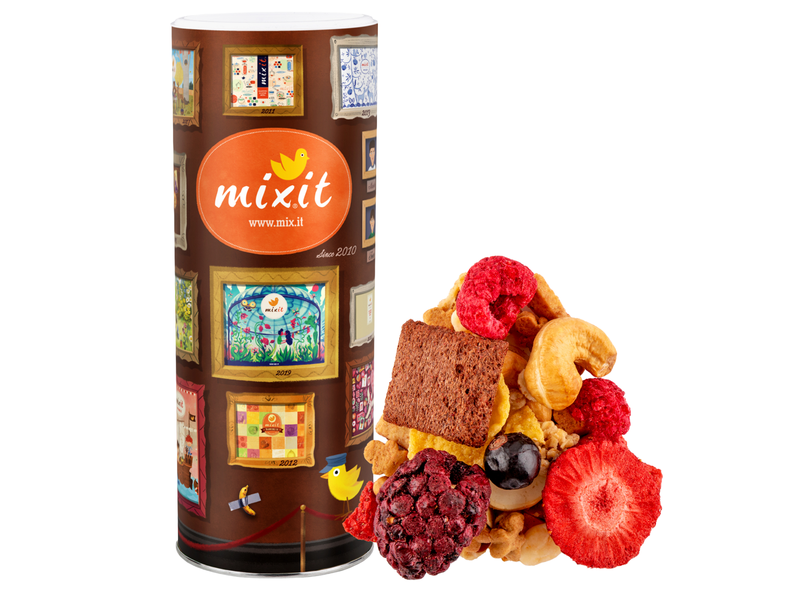MIXIT Narodeninový mix - granola, sušienky, ovocie a orechy 570 g
