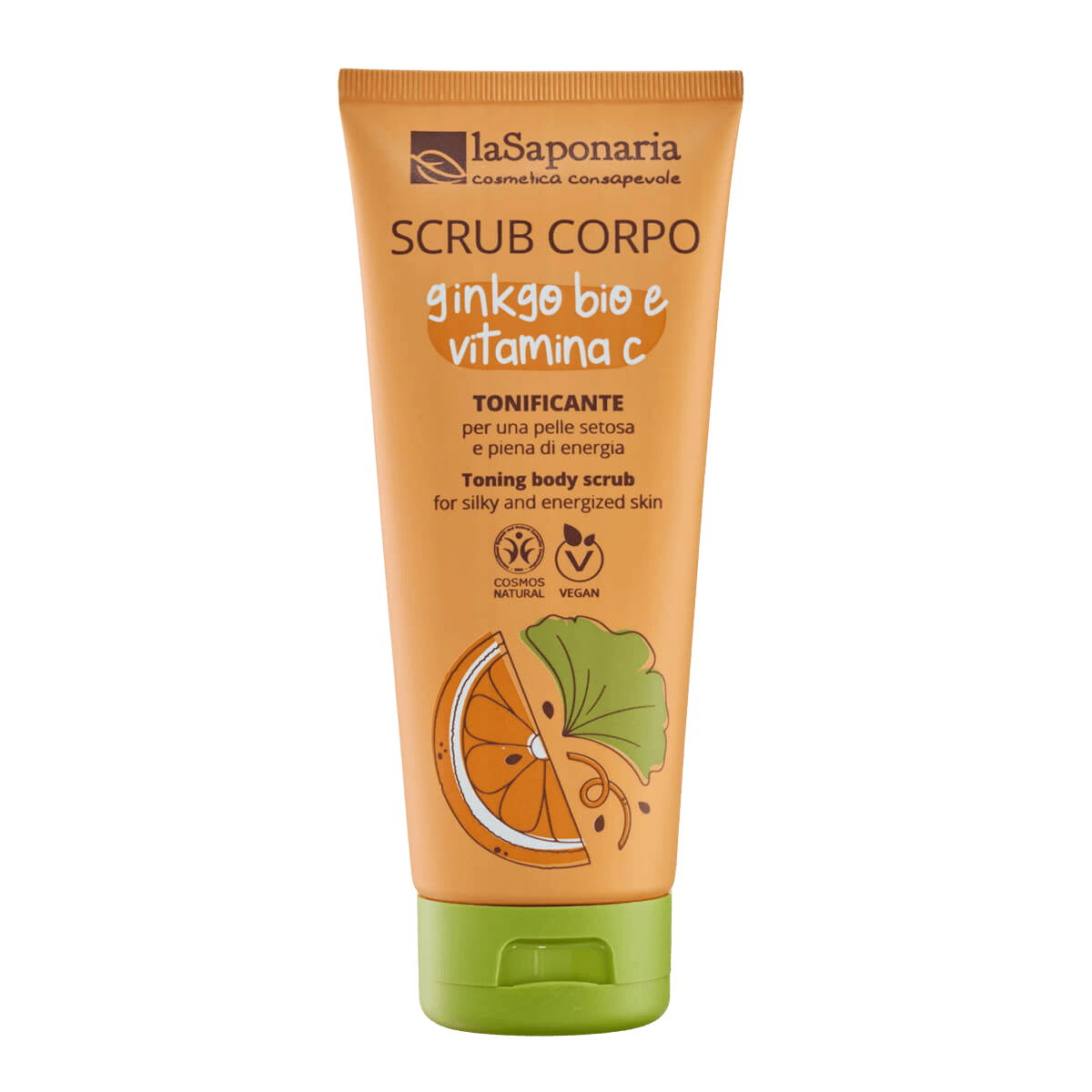 LASAPONARIA Telový peeling s BIO ginkgo bilobou a vit. C 200 ml