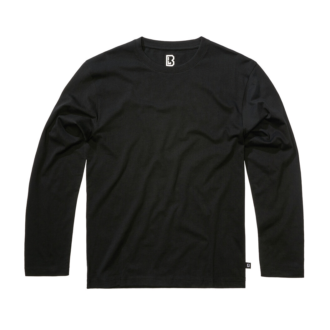 Tričko s dlhým rukávom Brandit Premium Longsleeve - čierne, S