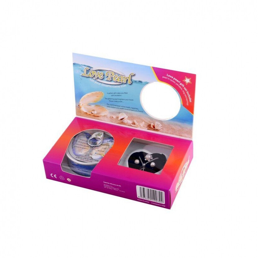 Perla priania v perlorodca s náušnicami a prstienkom - strieborná