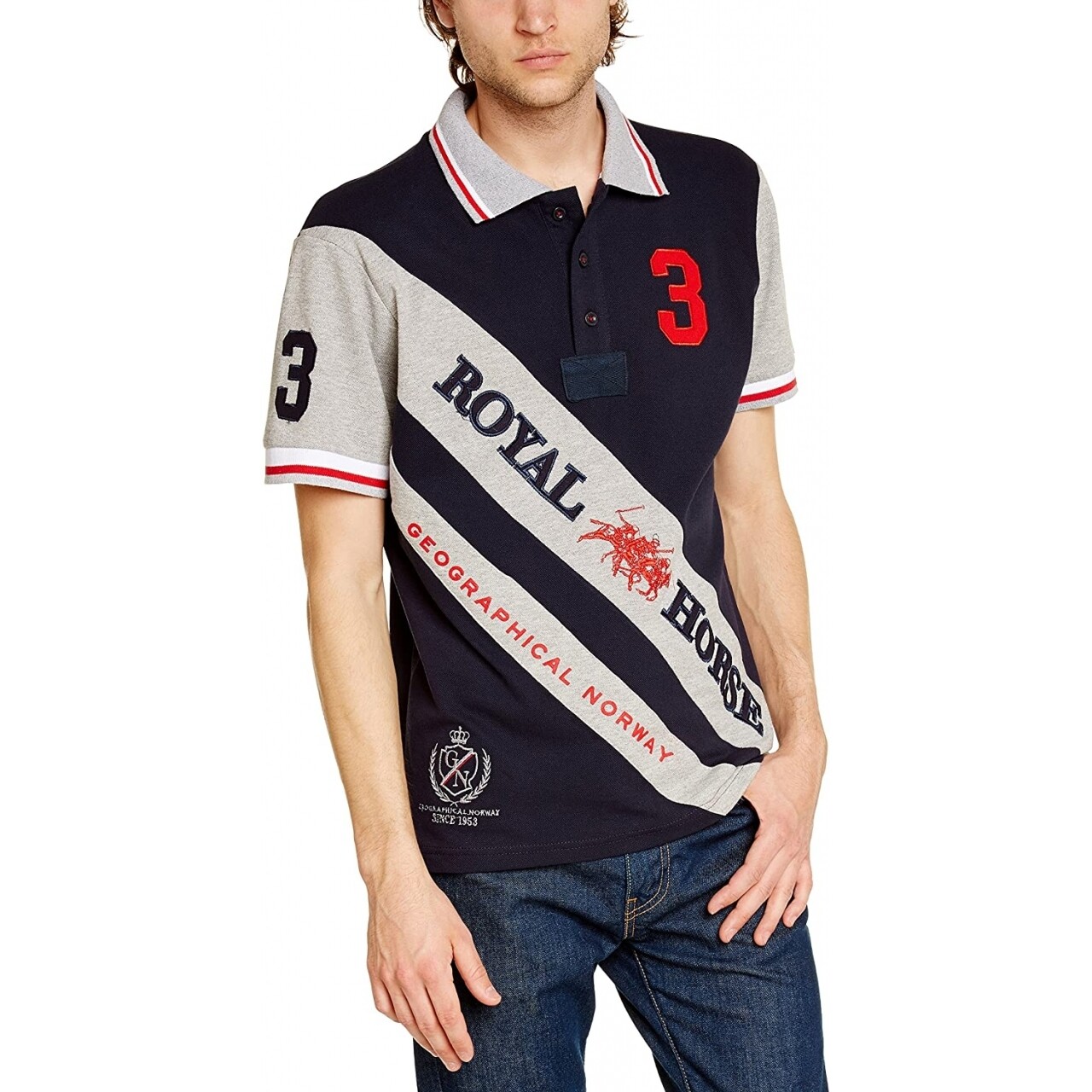 Polokošeľa Geographical Norway Kossi - navy, M