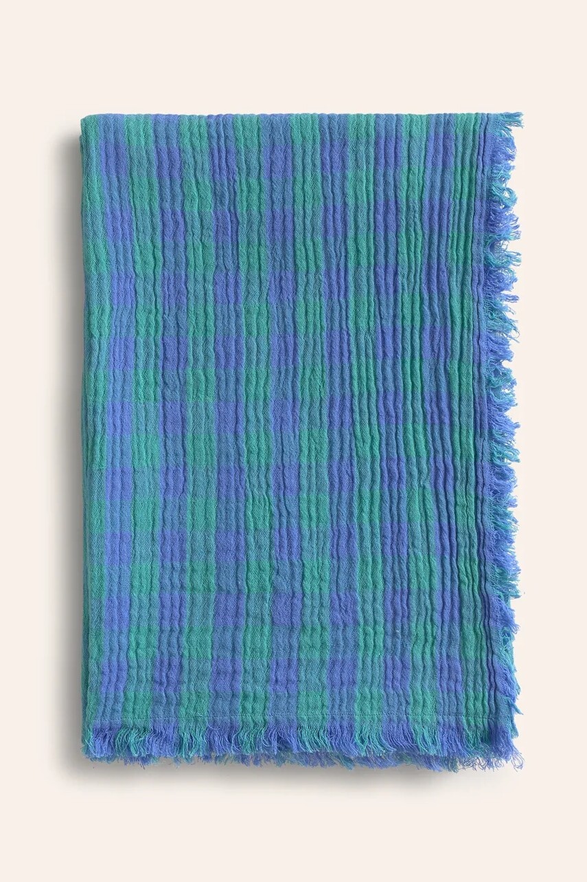 Bavlnený obrus Calma House Nasau 120 x 180 cm modrá farba