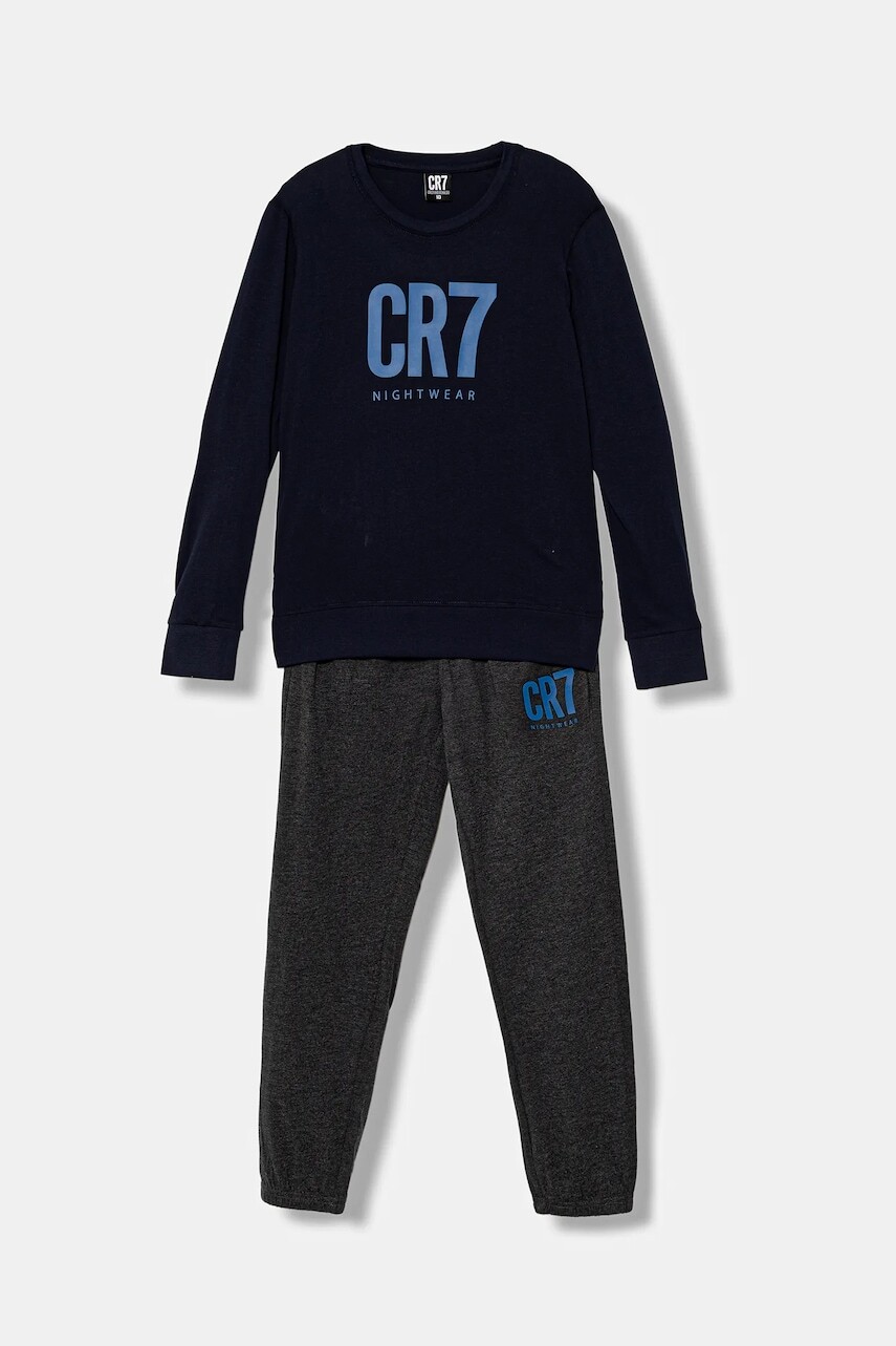 Detské bavlnené pyžamo CR7 Cristiano Ronaldo tmavomodrá farba, s potlačou, 8770