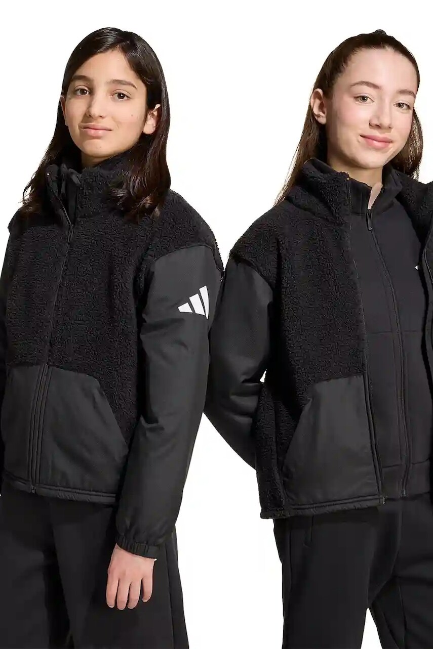 Detská bunda adidas čierna farba, JL7400