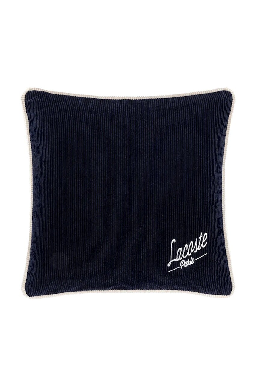 Bavlnená obliečka na vankúš Lacoste L VELVET Marine 45 x 45 cm tmavomodrá farba
