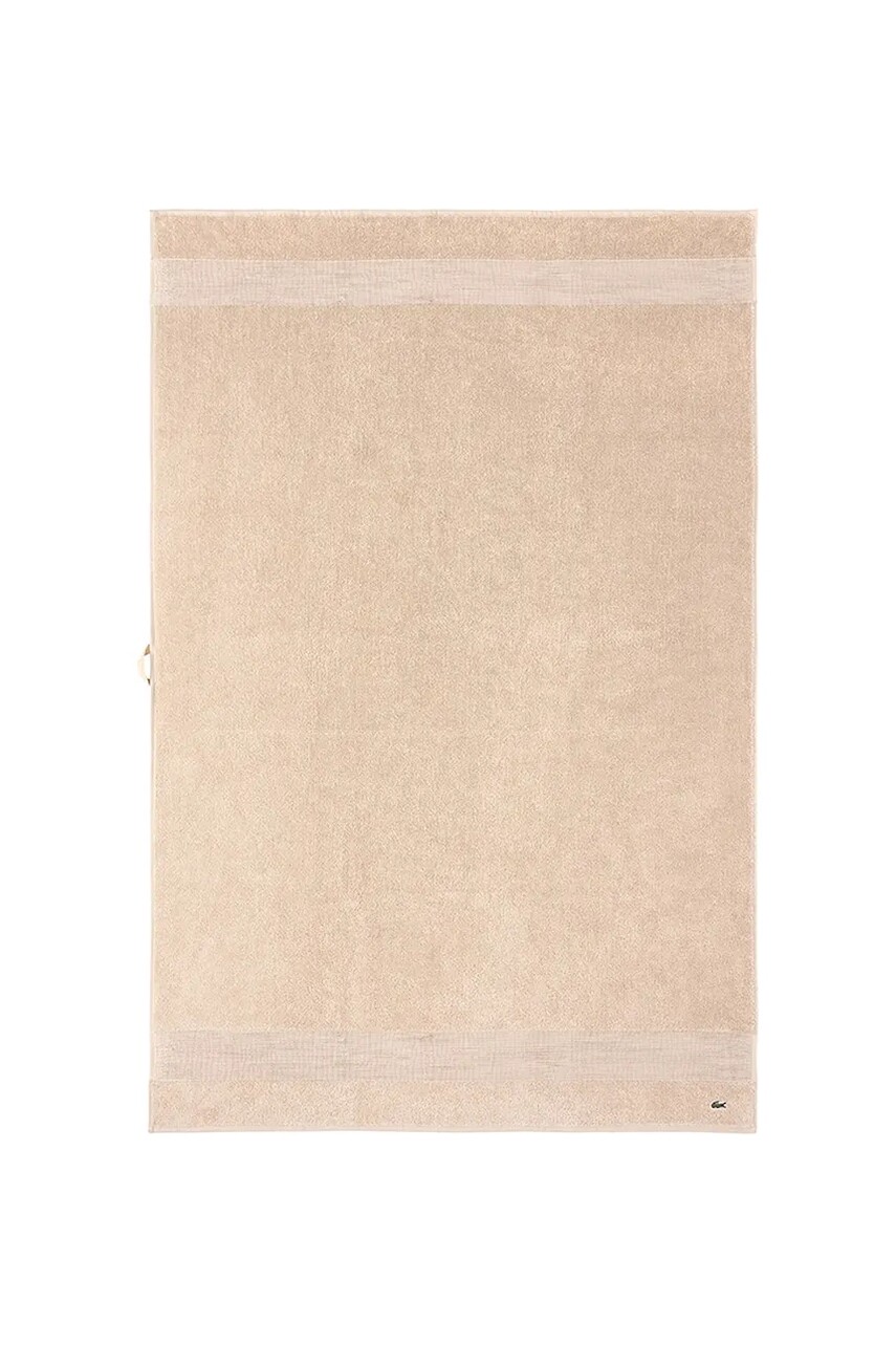 Stredný bavlnený uterák Lacoste L LECROCO Cappuccino 100 x 150 cm béžová farba