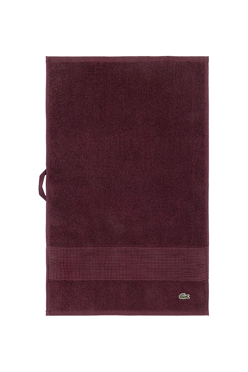 Malý bavlnený uterák Lacoste L LECROCO Bordeaux 40 x 60 cm bordová farba