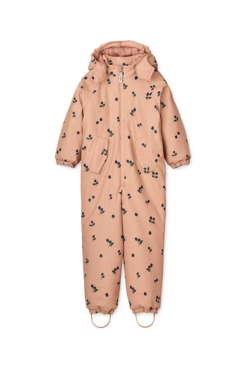 Detský overal Liewood Maddy PU Rainsuit oranžová farba, LW20049