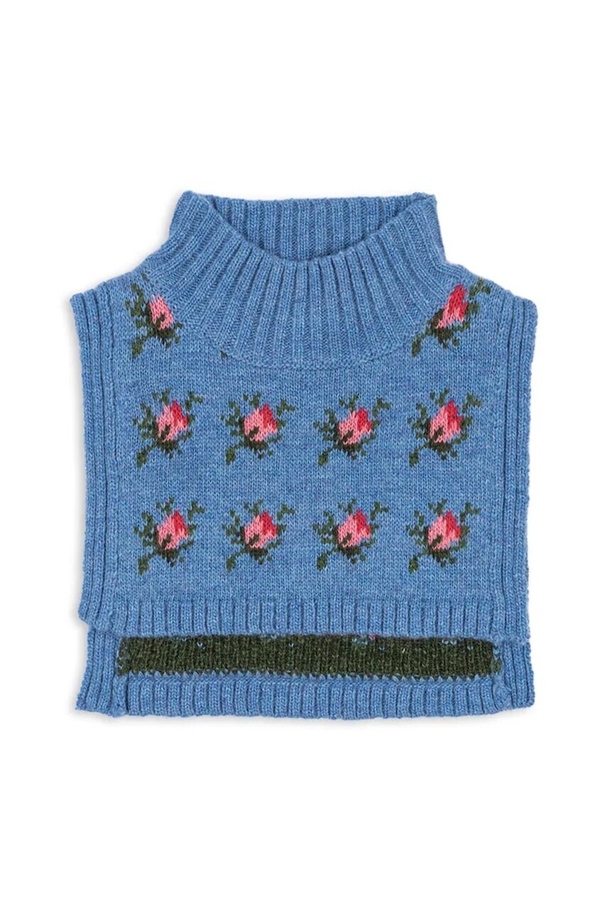 Detský šál komín Konges Sløjd BELOU NECKWARMER modrá farba, jednofarebná, KS103714