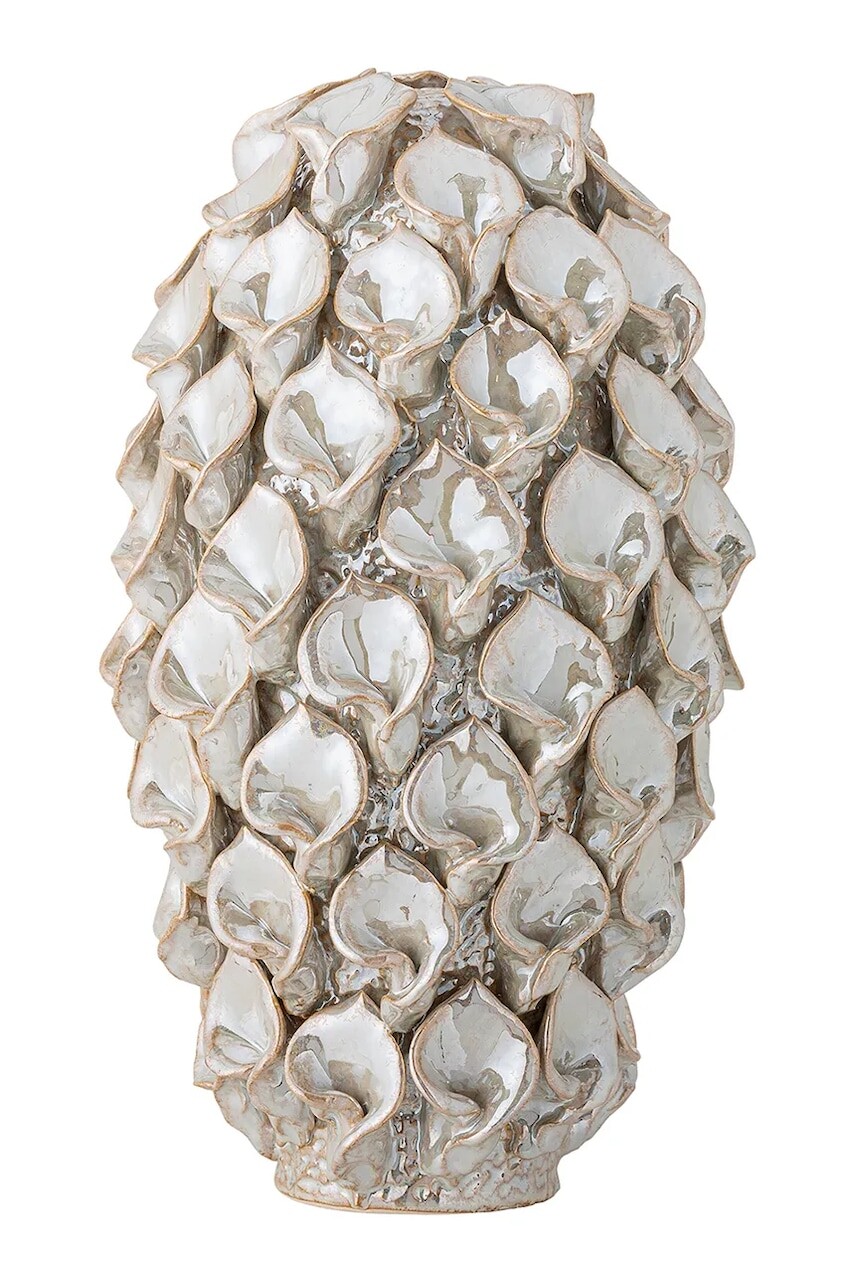 Dekoratívna váza Bloomingville Glenda 21 x 34 cm béžová farba