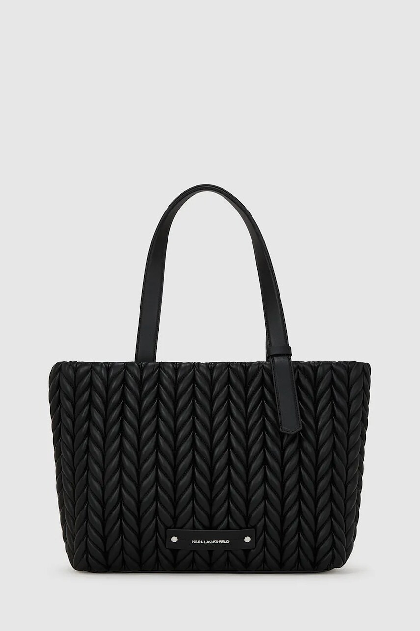 Kabelka Karl Lagerfeld K/WEAVE čierna farba, A4W30071