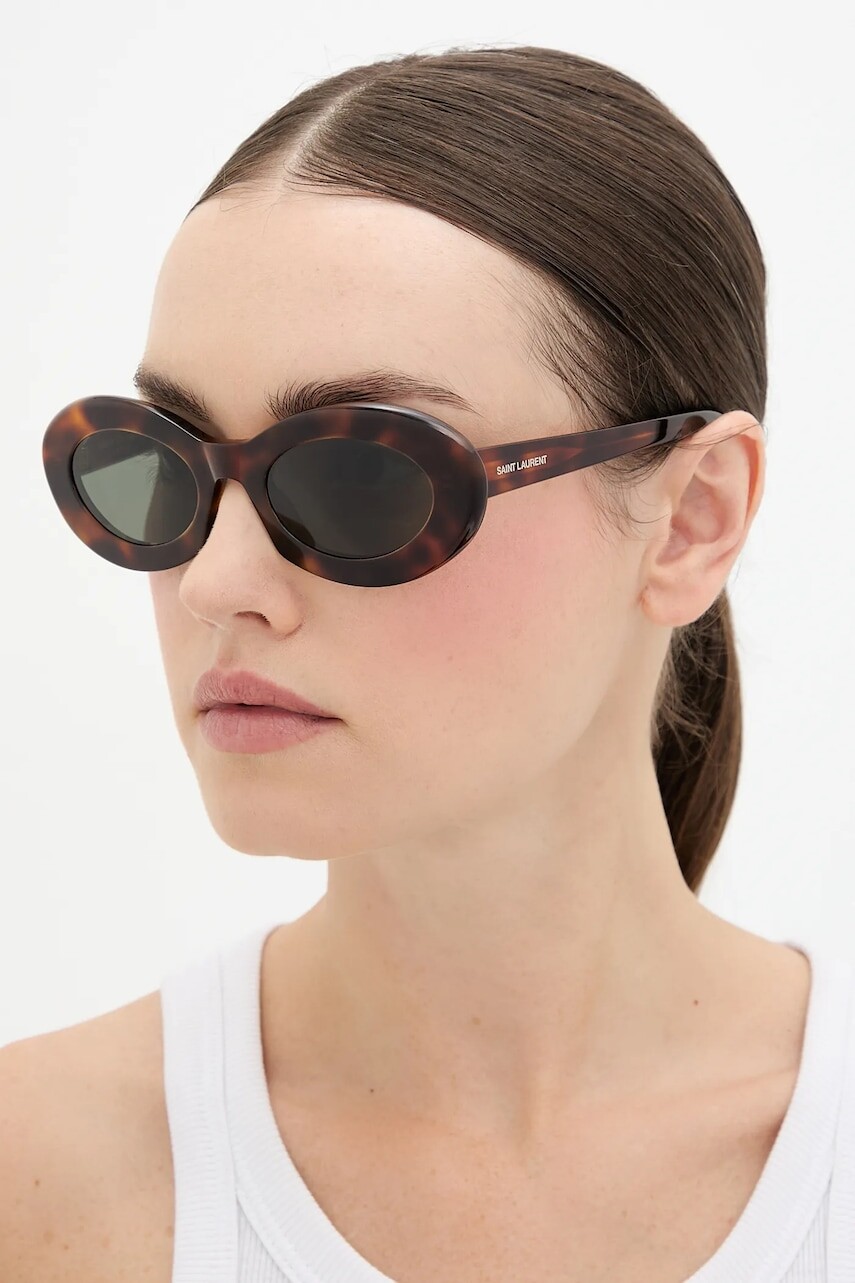 Slnečné okuliare Saint Laurent hnedá farba, SL 594