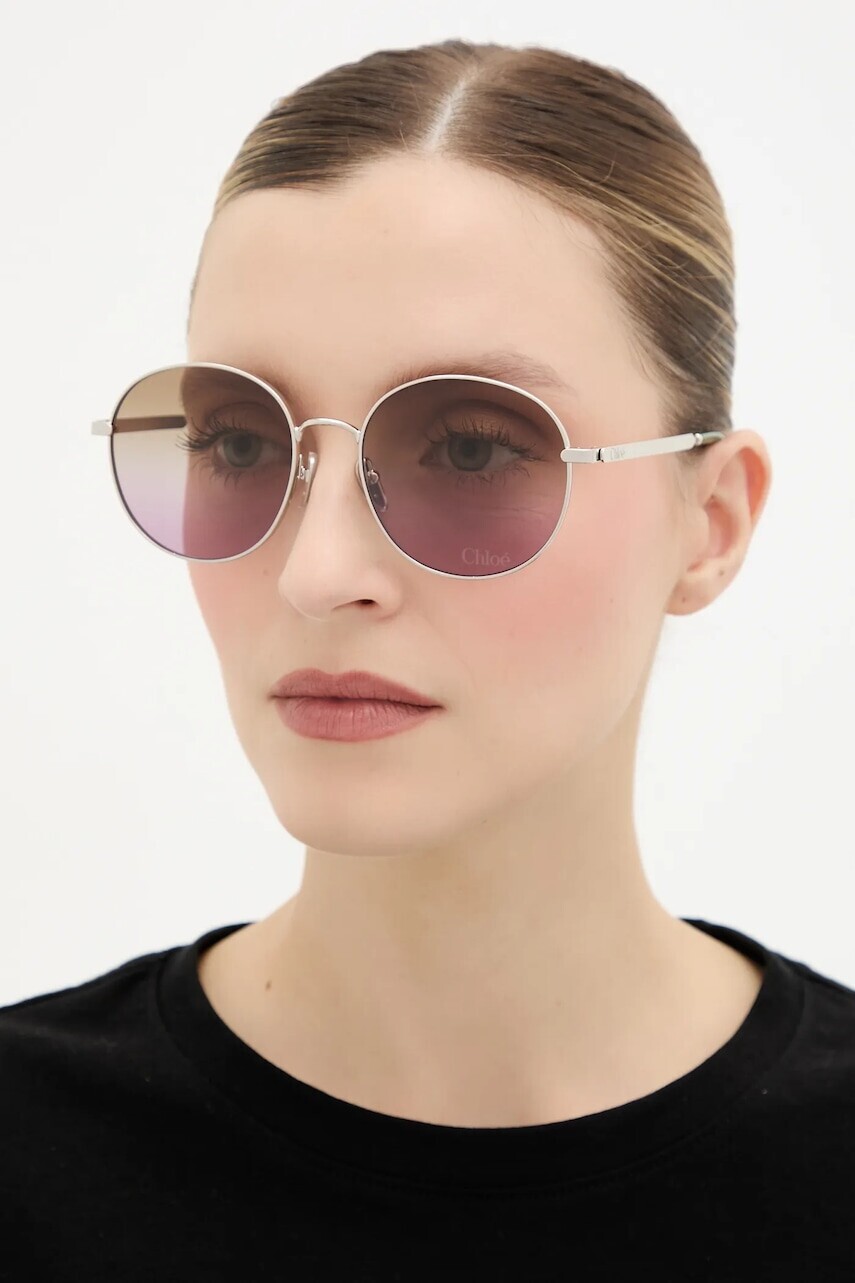 Slnečné okuliare Chloé strieborná farba, CH0325S