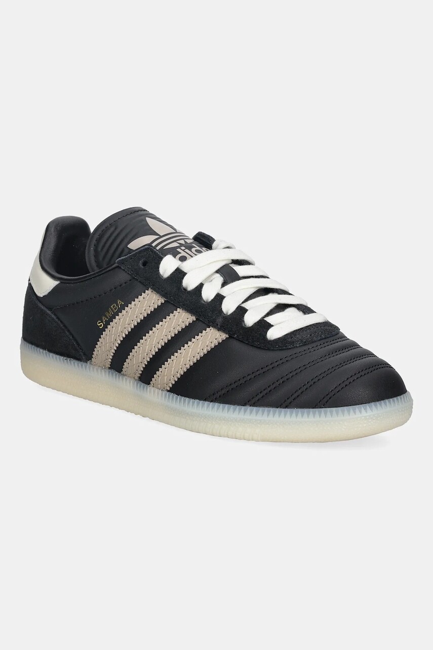 Kožené tenisky adidas Originals Samba Jp čierna farba, JR0963