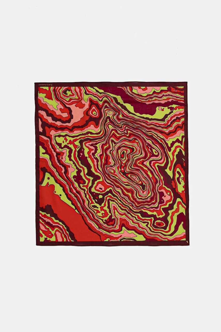 Bavlnená šatka Peak Performance oranžová farba, vzorovaná, G79389