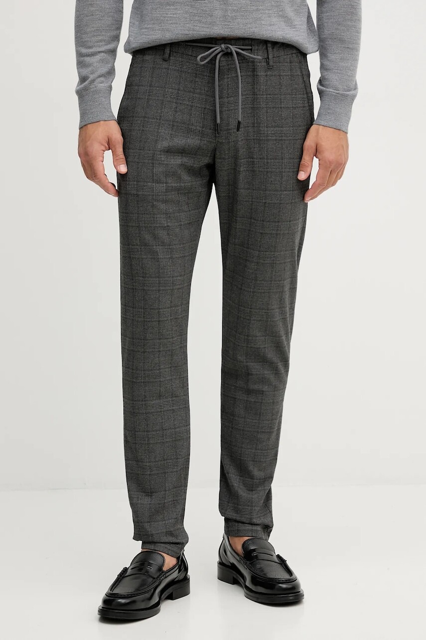 Nohavice Joop! šedá farba, priliehavé, 30047667