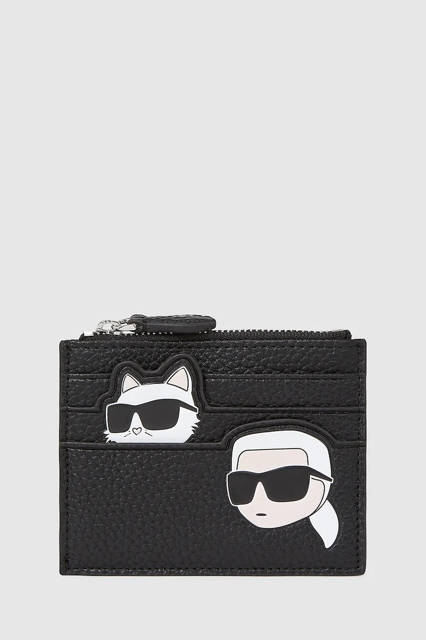 Peňaženka Karl Lagerfeld IKON dámska, čierna farba, A4W32079