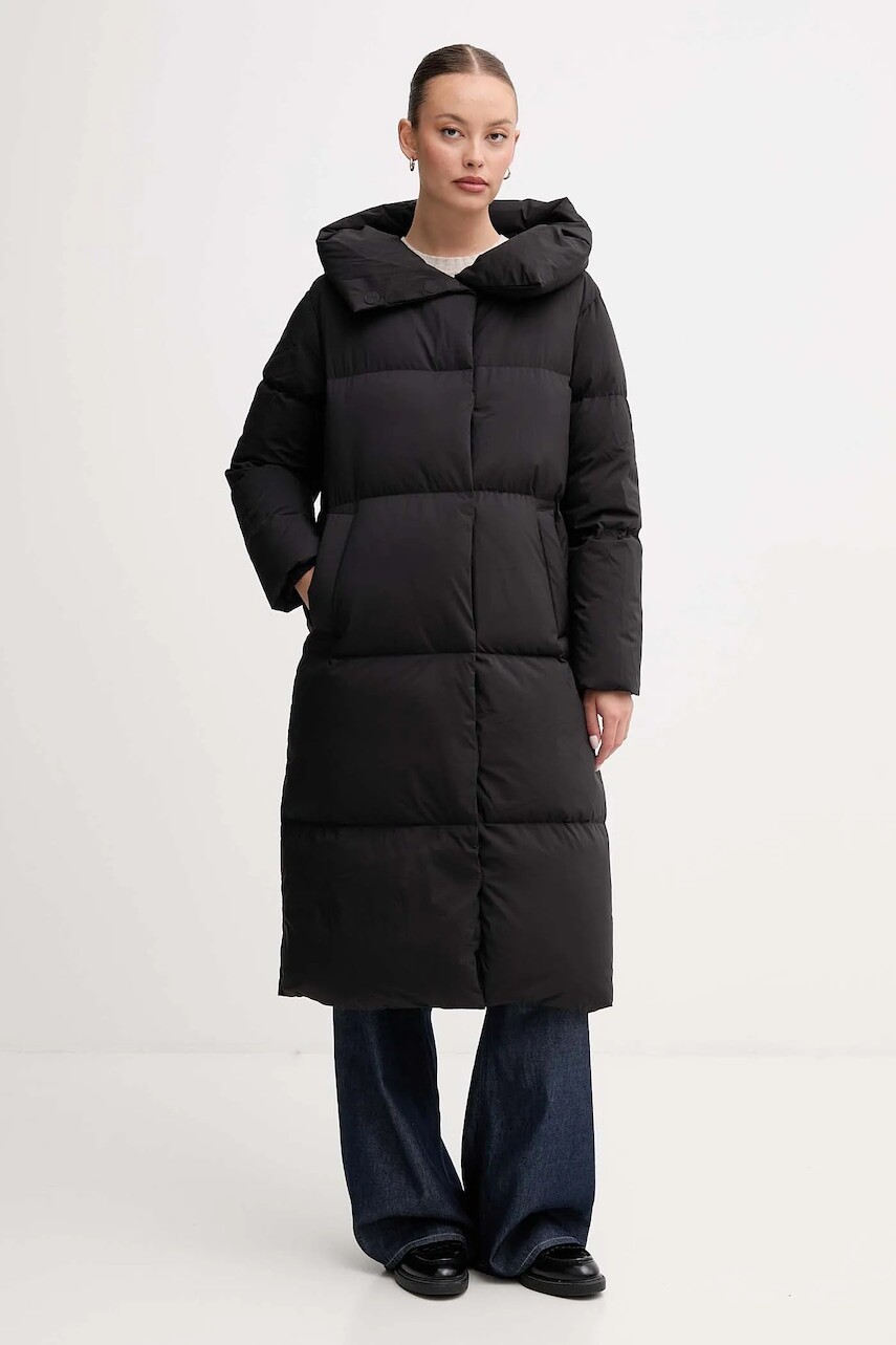 Páperová bunda Hetrego VALERY čierna farba, zimná, 8P691