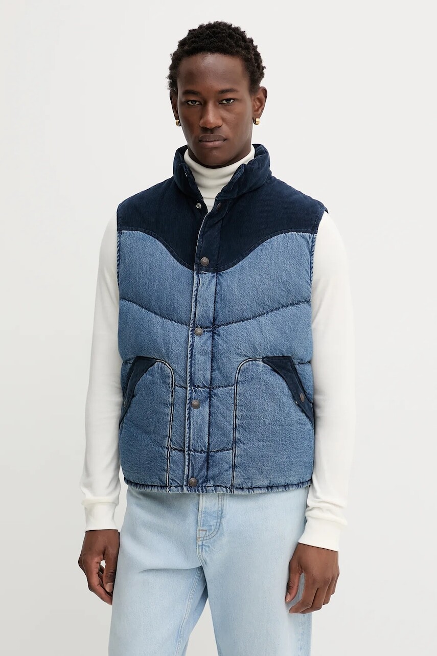 Páperová vesta Levi's modrá farba, zimná, 003GQ