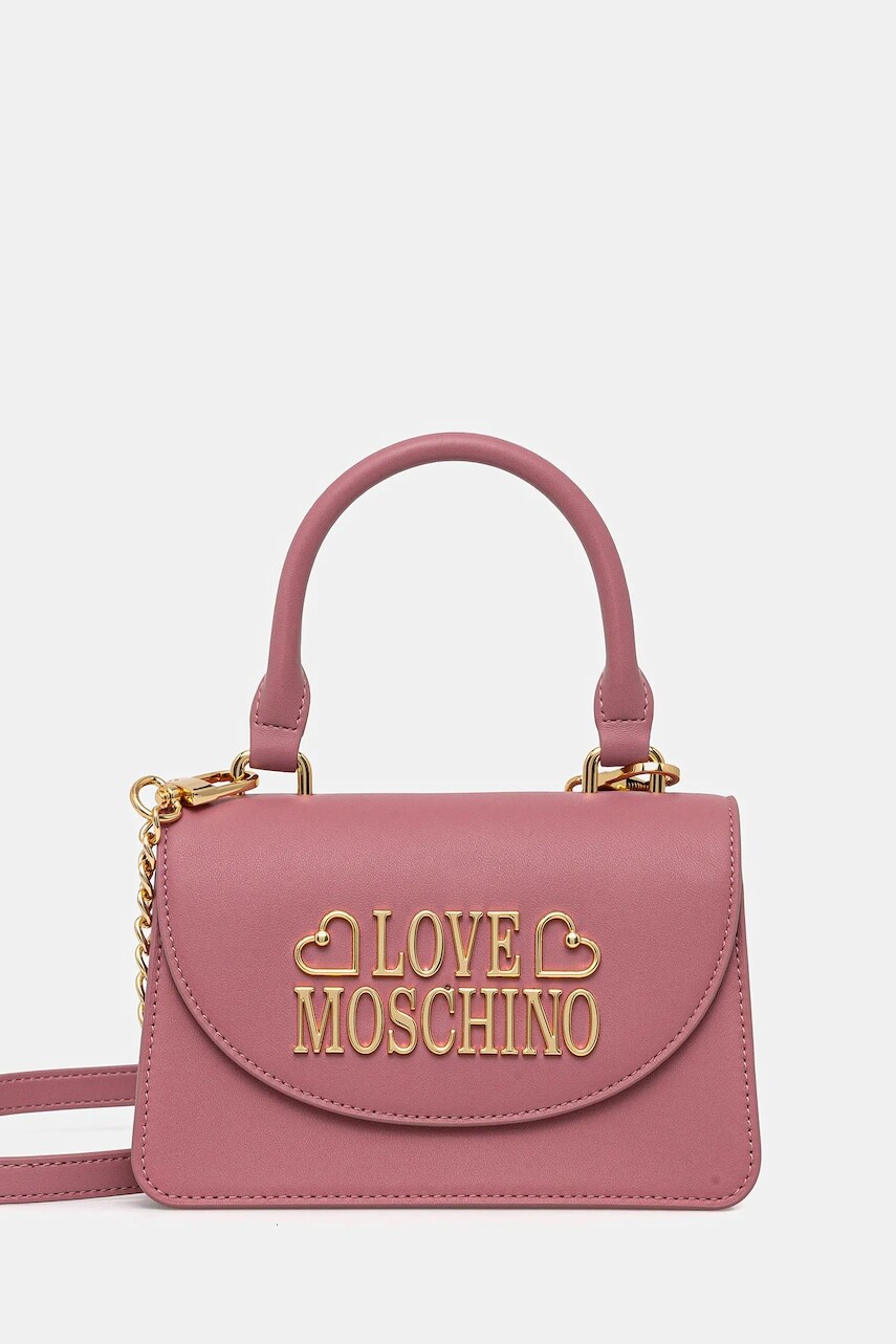 Kabelka Love Moschino ružová farba, JC4335PP0NK1361A