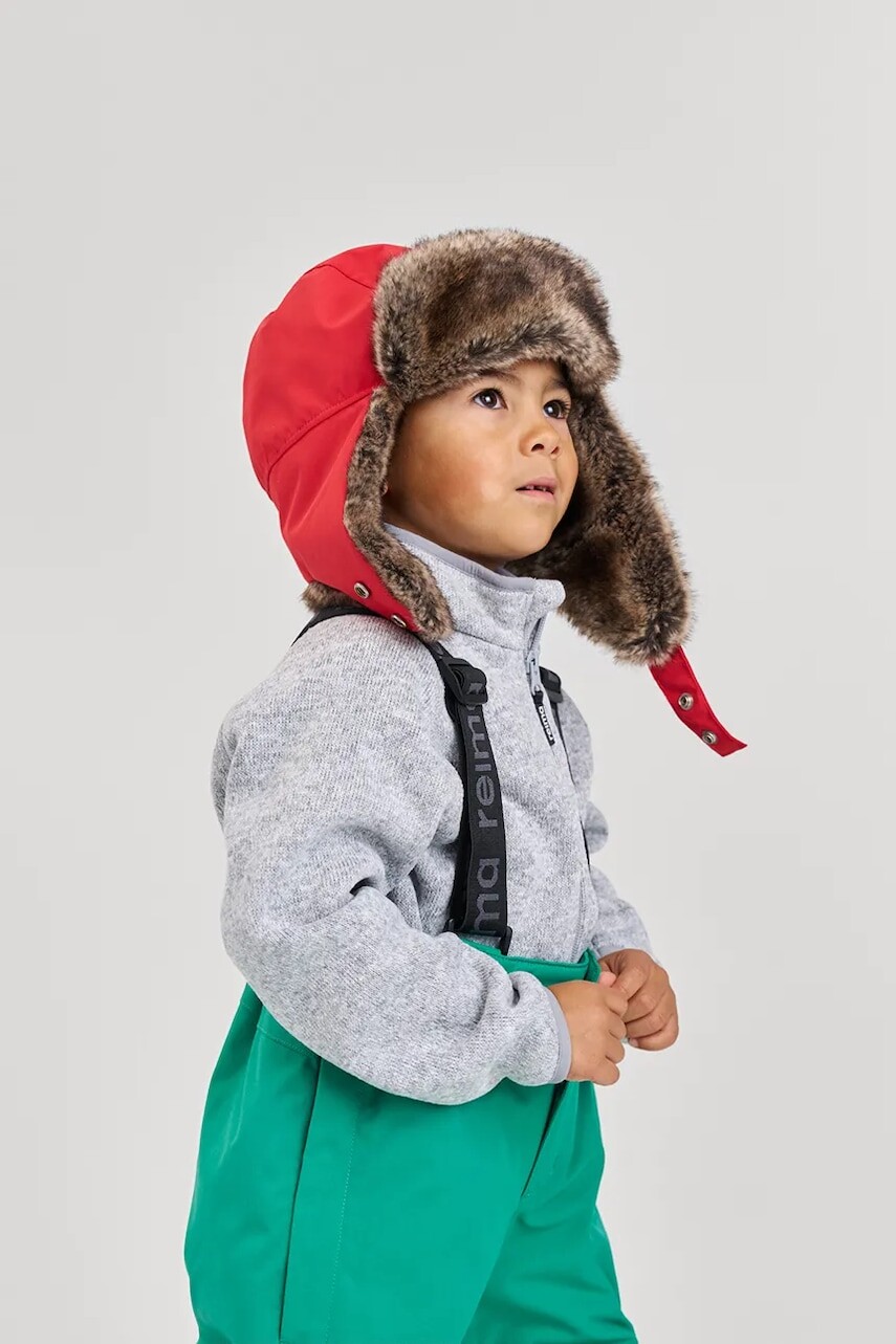 Detská čiapka Reima Ilves červená farba, 5300111A