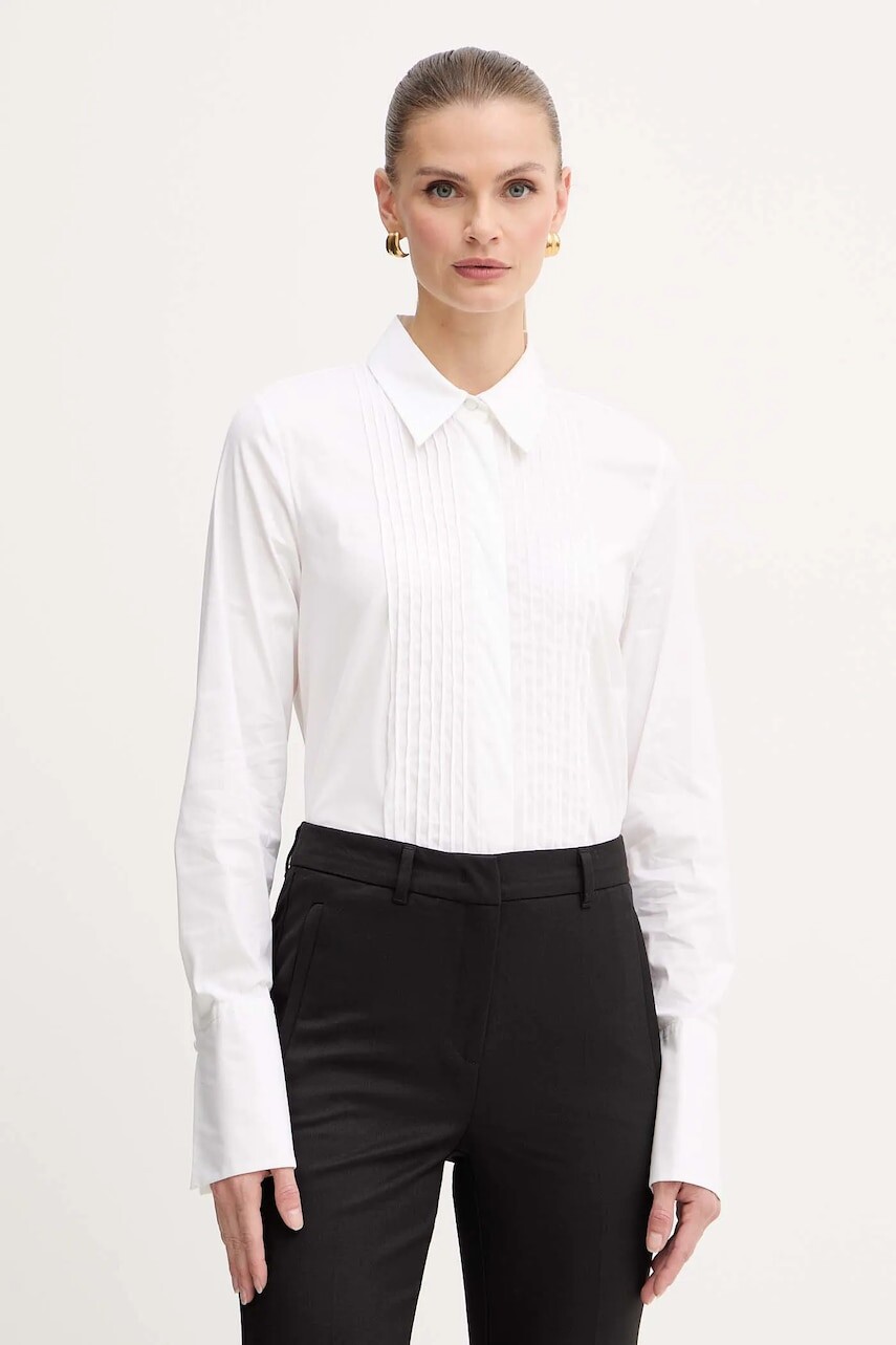 Košeľa Marella biela farba, regular, s klasickým golierom, 2523116031200