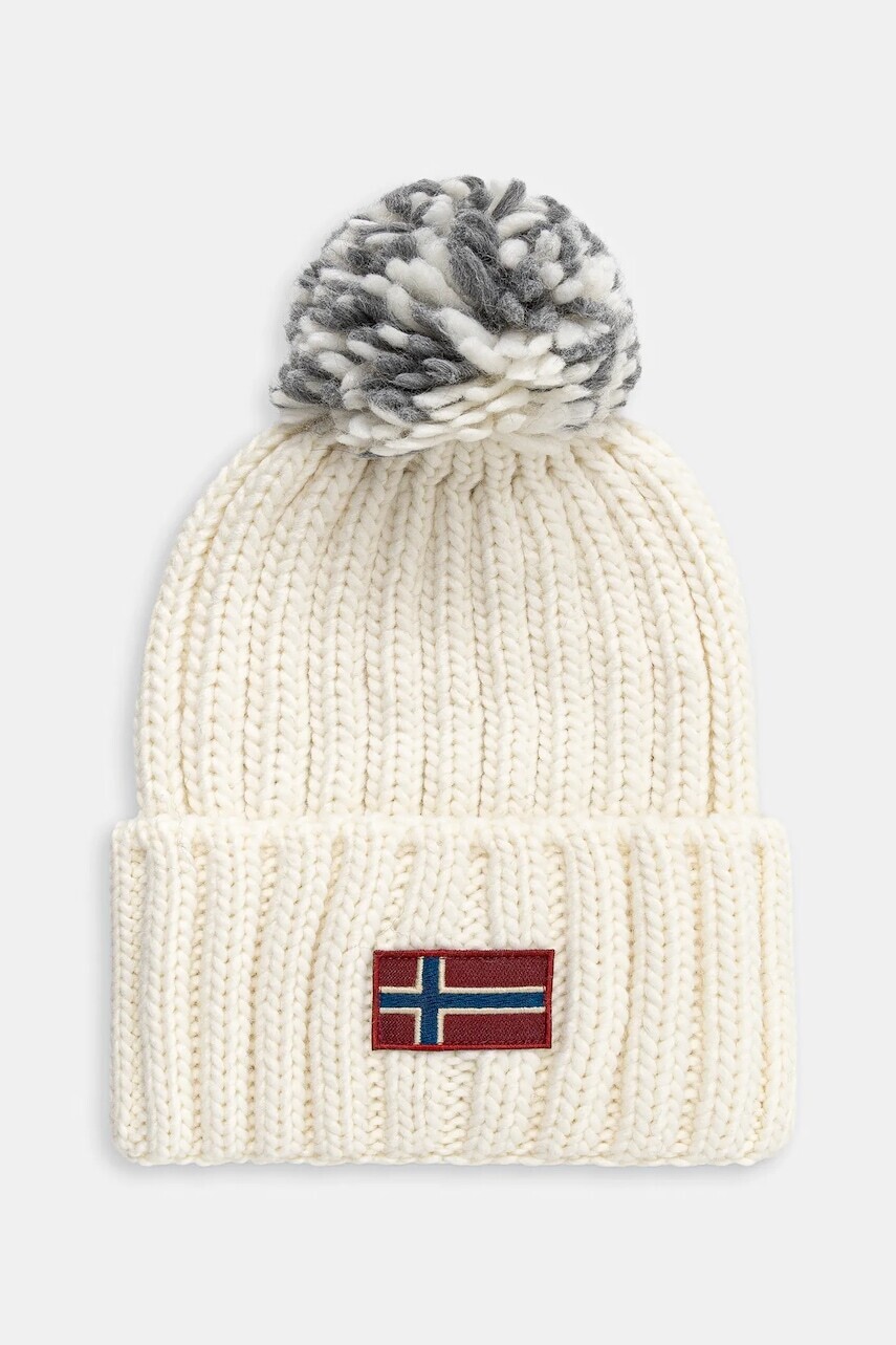 Čiapka s prímesou vlny Napapijri Semiury béžová farba, NP0A4GKCN1J1