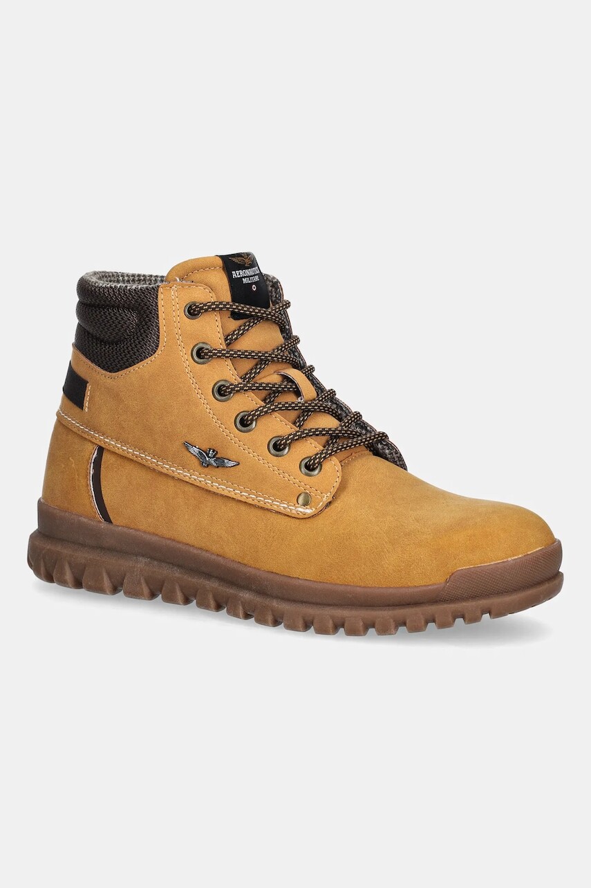 Členkové topánky Aeronautica Militare STIVALETTO hnedá farba, 252SC0317UCT04247