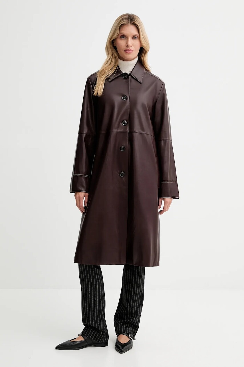 Kabát PS Paul Smith hnedá farba, W2R-284C-T31350