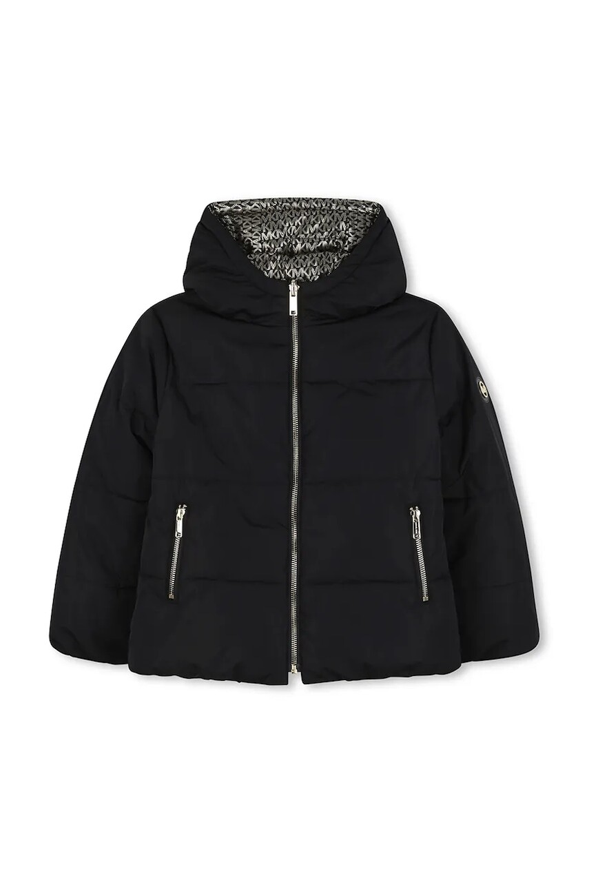 Detská bunda Michael Kors čierna farba, R30456