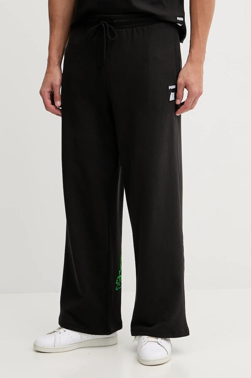 Tepláky Puma x RIPNDIP pánske, čierna farba, jednofarebné, 632416