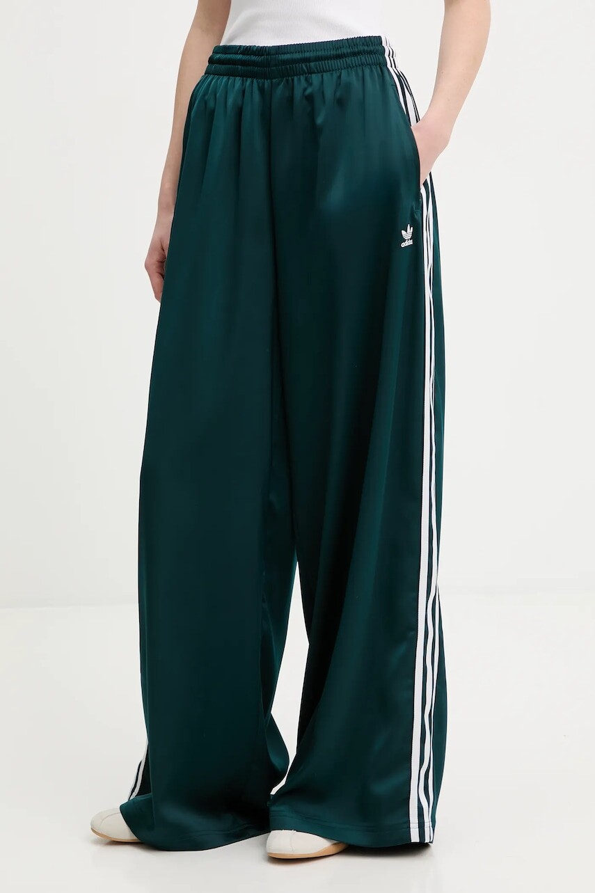 Tepláky adidas Originals Satin Tp Wl zelená farba, s nášivkou, JV7511
