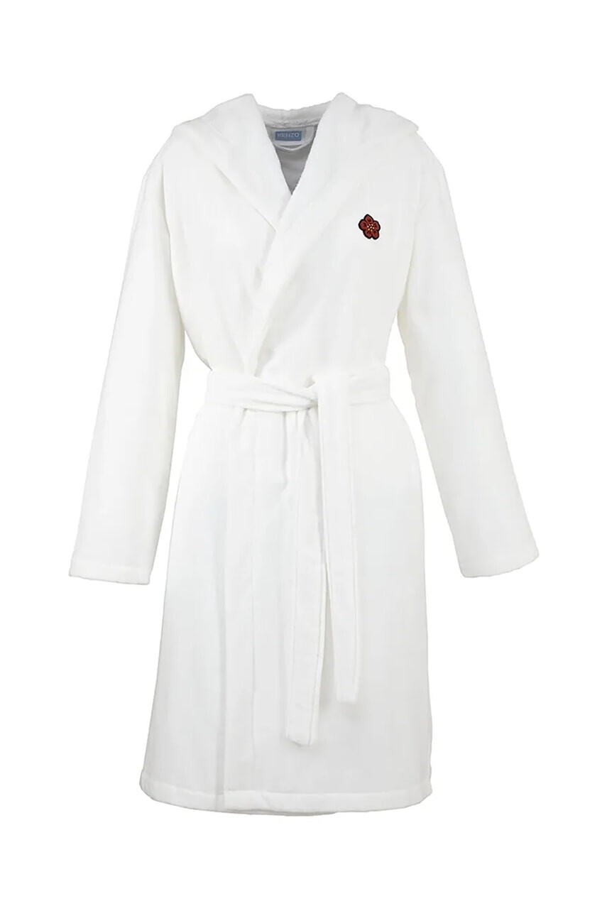 Bavlnený župan Kenzo KBOKE Blanc M biela farba