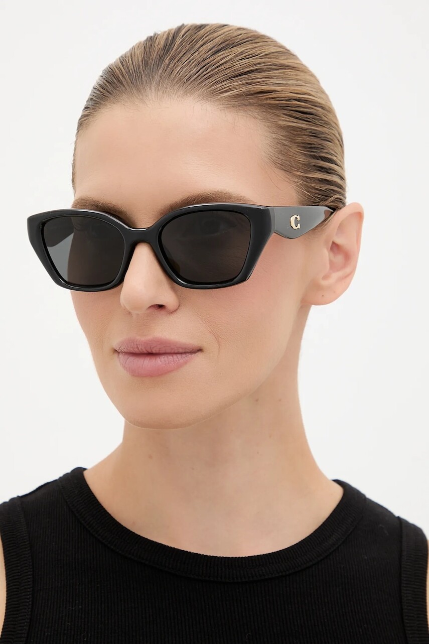 Slnečné okuliare Coach čierna farba, 0HC8434U