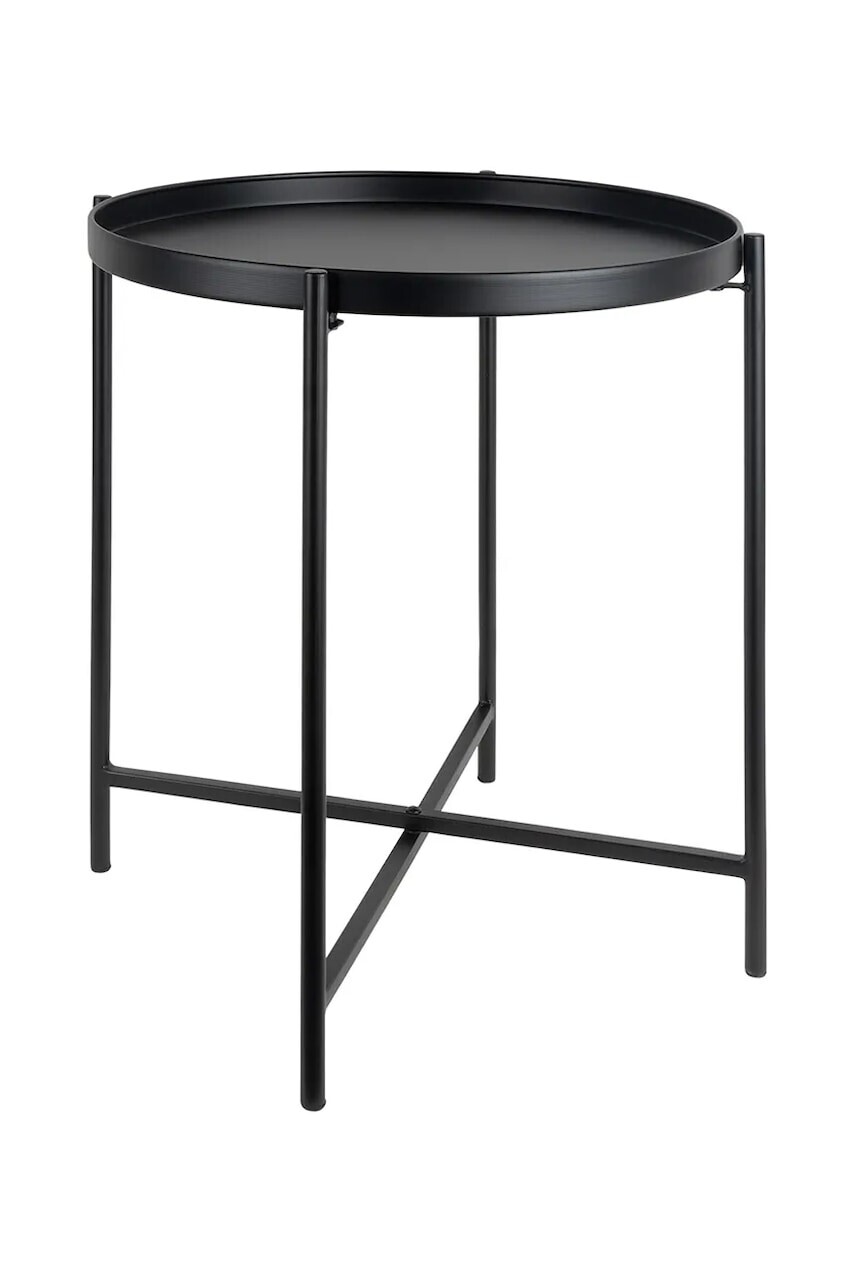 Stolík Leitmotiv 40 x 49 cm čierna farba