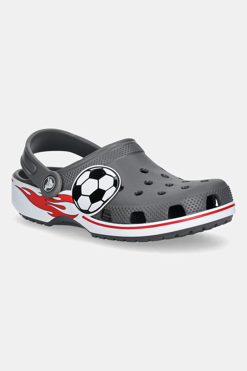 Detské šľapky Crocs CROCS CLASSIC SOCCER BAND CLOG šedá farba, 211605