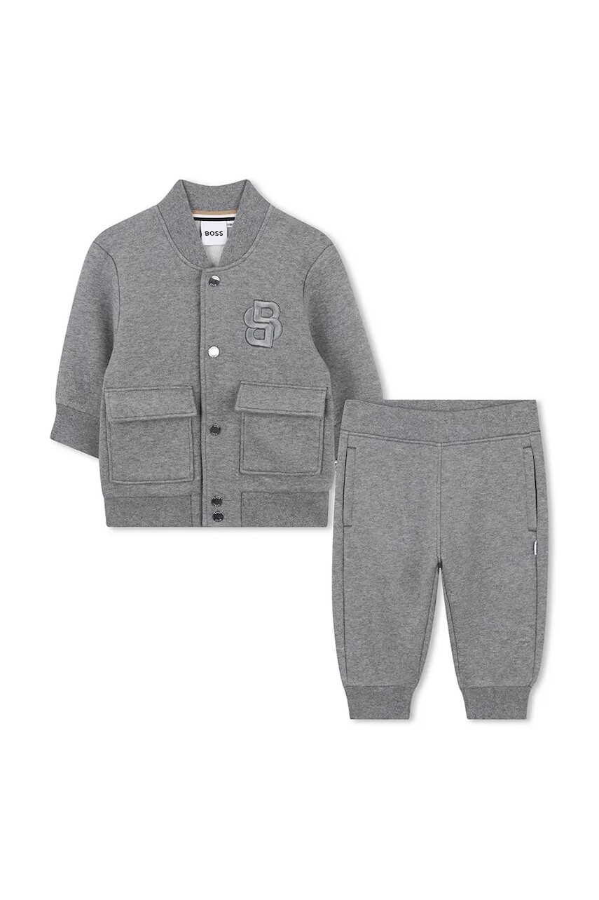 Tepláková súprava pre bábätká BOSS šedá farba, J52482