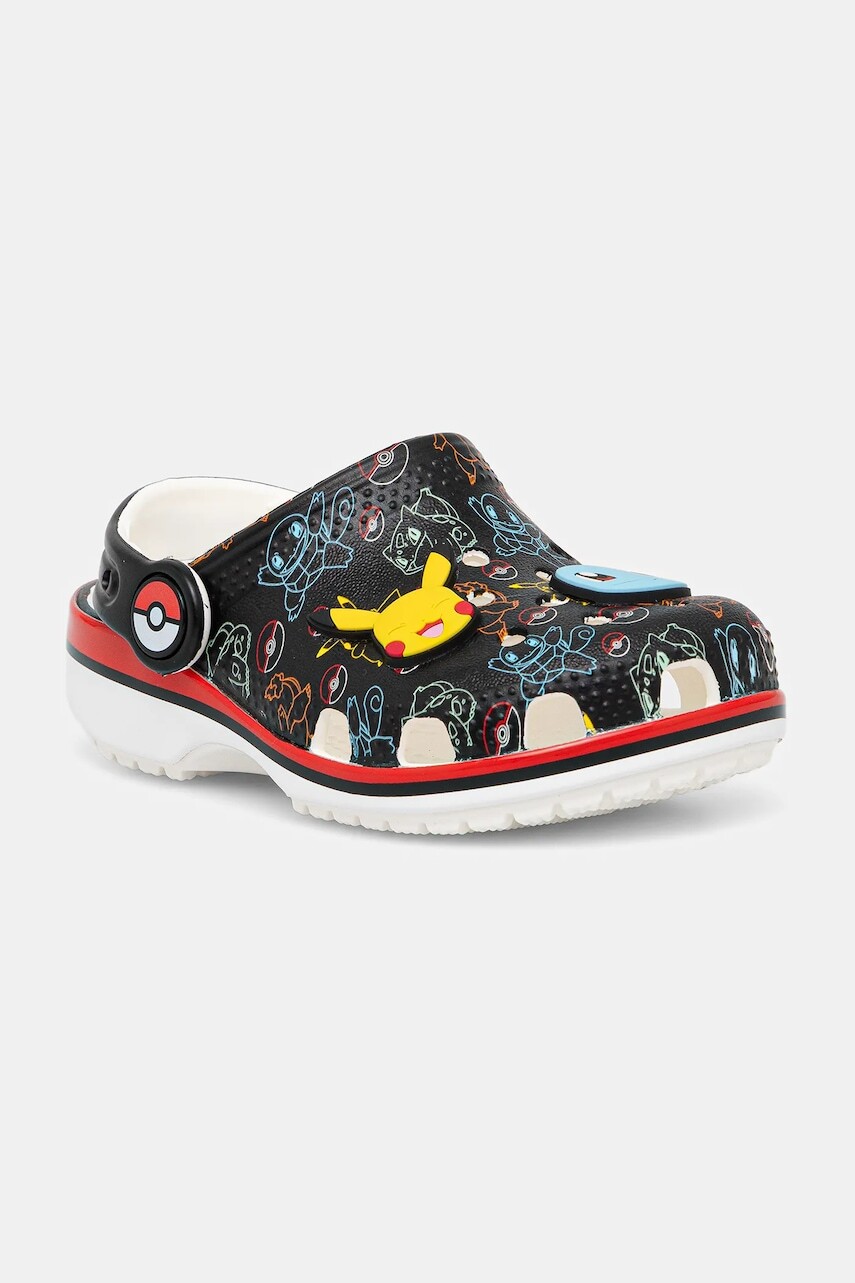 Detské šľapky Crocs CROCS CLASSIC POKEMON PRINT CLOG čierna farba, 211345