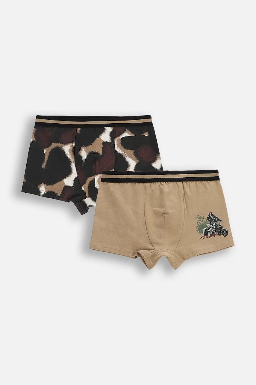 Detské boxerky Coccodrillo 2-pak hnedá farba, PANTS