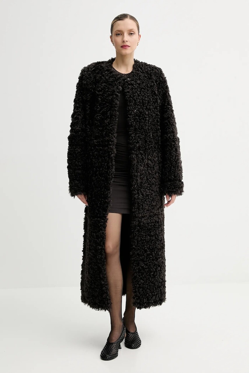 Kabát Stand Studio Renata hnedá farba, 66551-9396